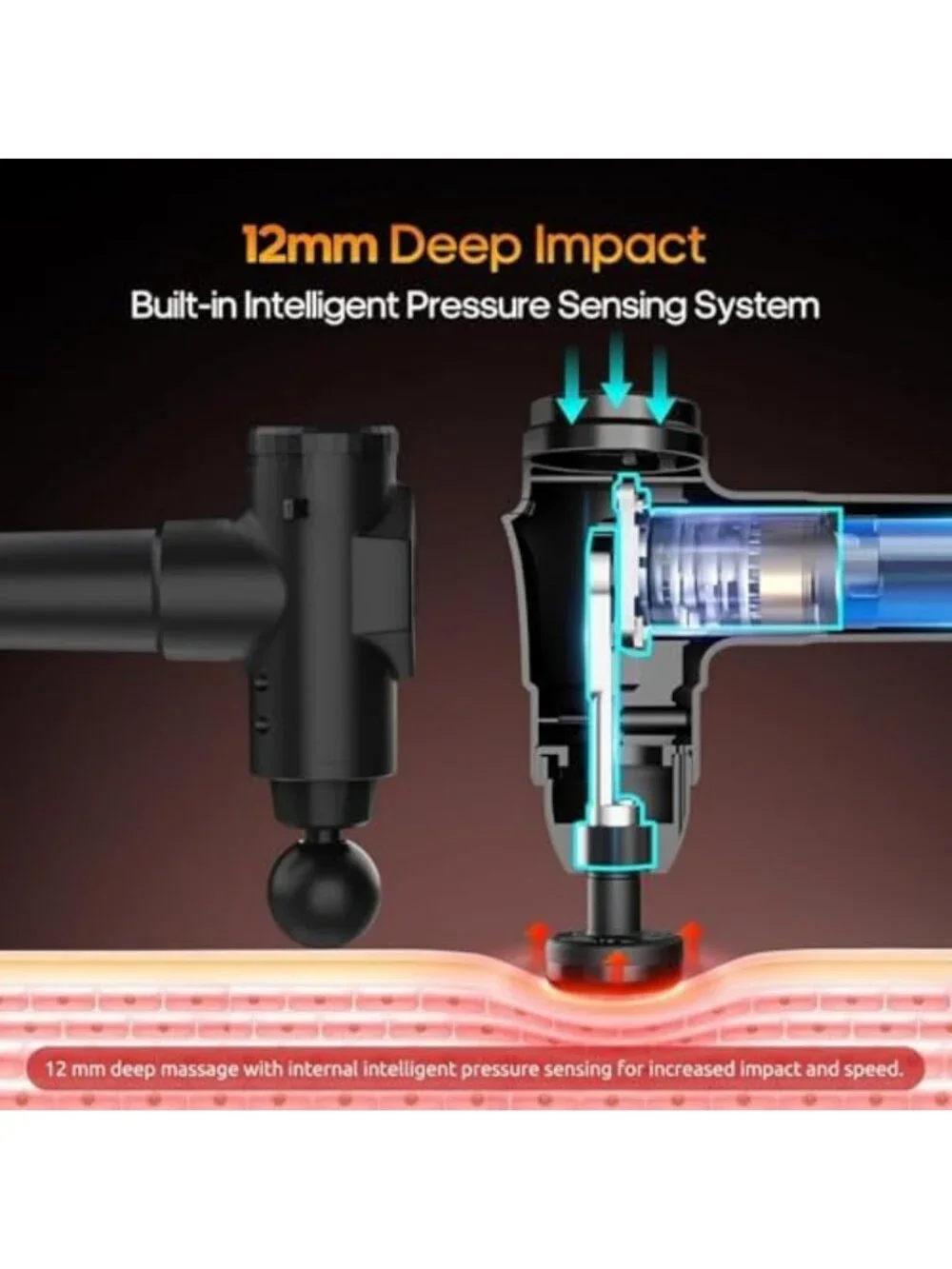 Deep Tissue Massage Gun with Heat - Powerful Muscle Relief, Perfect Gift for Him